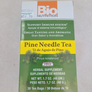 Pine Needle Tea herbal supplement for immune support and aromatic flavor.