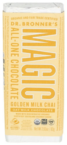 Healthy Roots organic chocolate bar with Golden Milk Chai flavor.