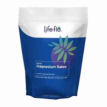 Life-flo Pure Magnesium Flakes for health and relaxation.