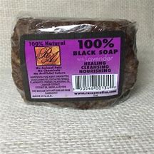 African Black Soap Bar Lavender 5oz for skin nourishment and cleansing.