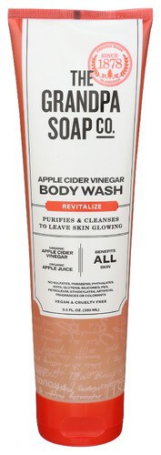 Apple cider vinegar body wash for revitalizing and cleansing skin.