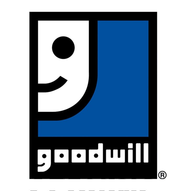 A modern logo featuring a stylized smiling face with a blue background, representing trust and frien