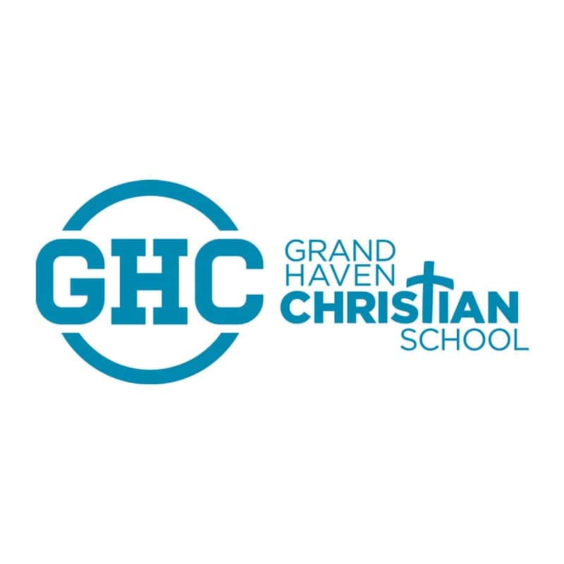 GHC Grand Haven Christian School logo, nonprofit religious education institution in Michigan, featur