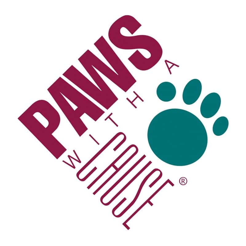 Paws with a house logo representing Pet Wins a House, pet-friendly real estate services, Michigan ho