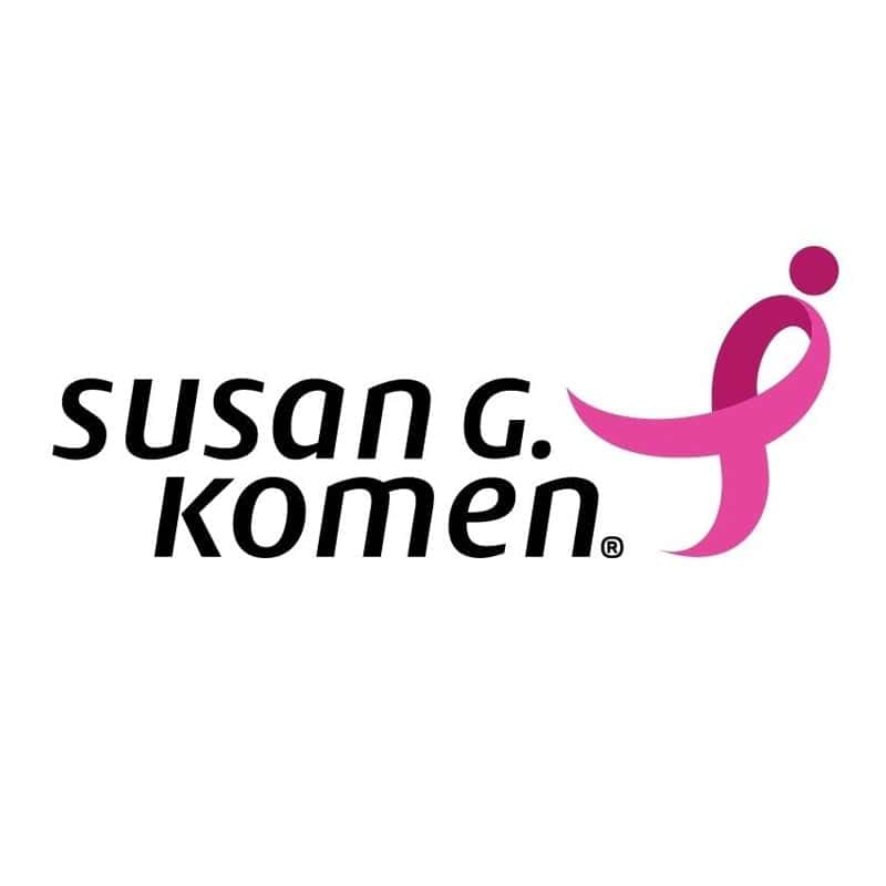 Breast Cancer Awareness logo featuring pink ribbon and text.