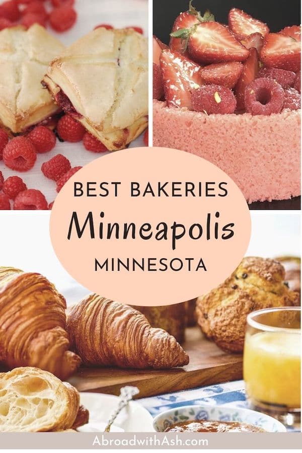 Searching for the BEST bakeries in Minneapolis, MN? I’ve listed the TOP 5 spots to satisfy your cravings for croissants, giant homemade cinnamon buns, delectable pastries, and more! #minneapolisbakeries #minneapolisblog #minneapolisguide #croissants #bakeriesinminneapolis #minneapolismn minneapolis bakeries
