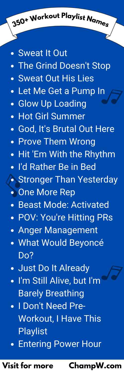 350 Workout Playlist Names That Sounds Creative 350-workout-playlist-names-that-sounds-creative