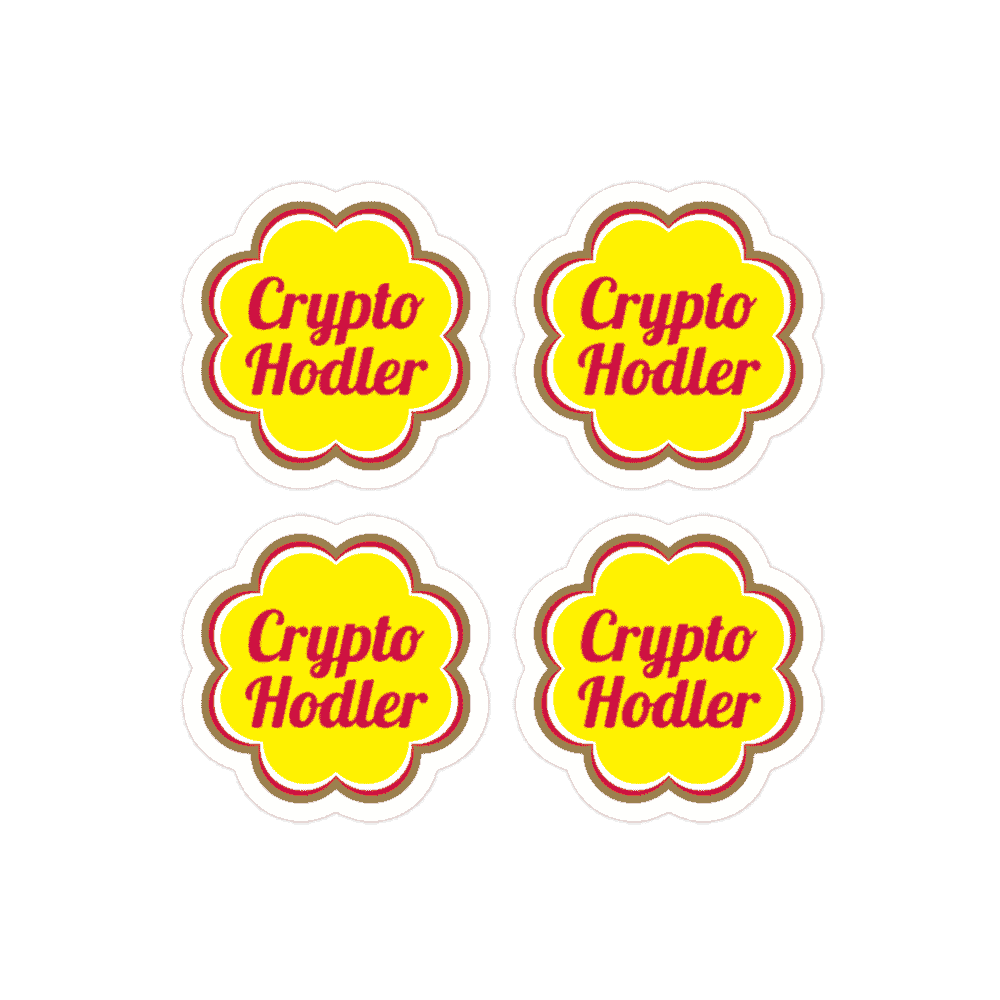 kiss cut stickers 4x4 default 61943b40333e5 - 4x Crypto Hodler Stickers