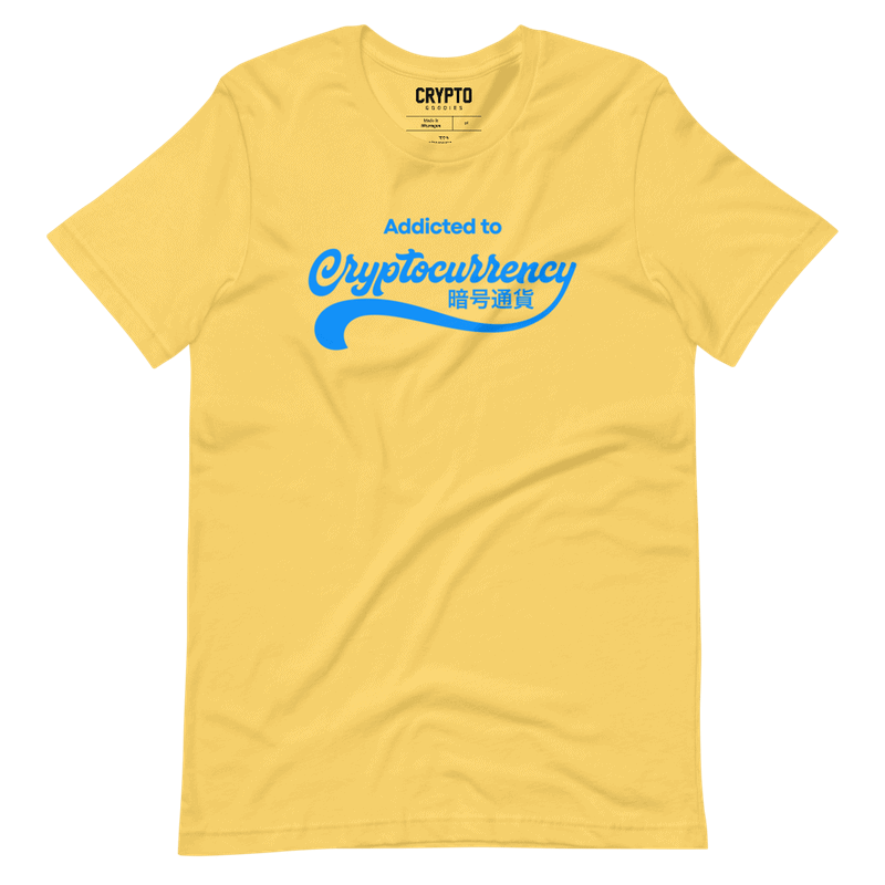 unisex staple t shirt yellow front 61e9d133858a5 - Addicted to Cryptocurrency T-Shirt