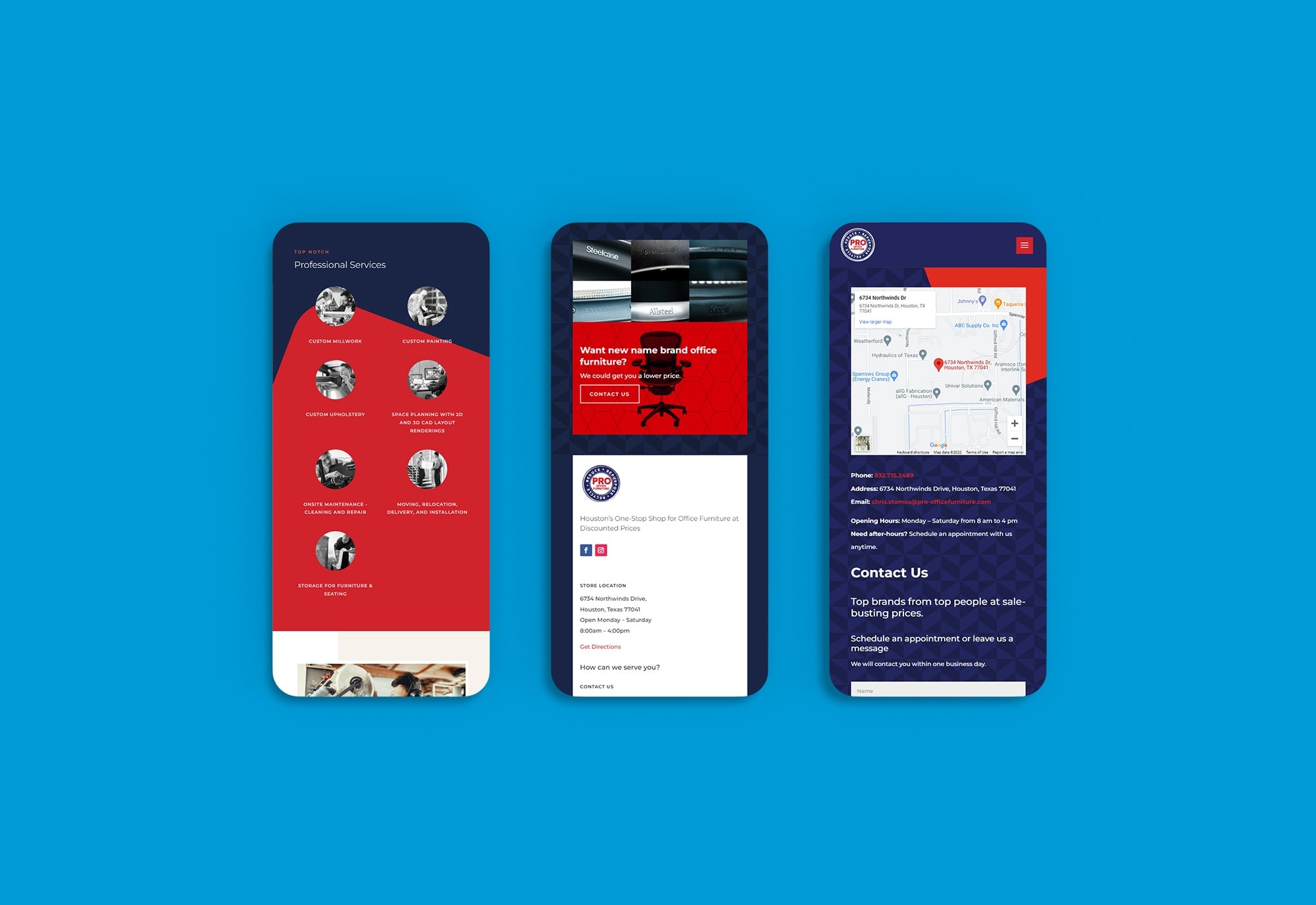 site for an Office Furniture Resale Store Matcha Design