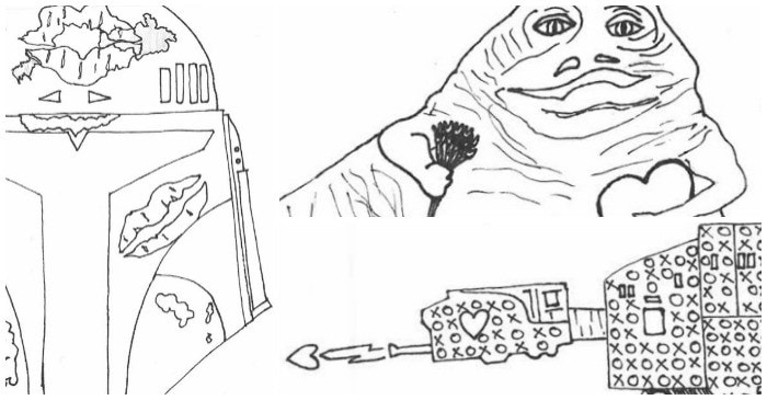 3 Free Printable Valentines Adult Coloring Pages Inspired By Star Wars ...