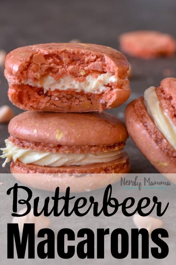 Butterbeer Macaron Recipe Nerdy Mamma