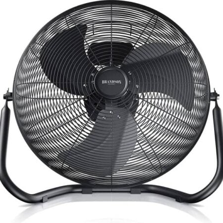 Vloerventilator Ø 45cm zilver, instelbare hoek