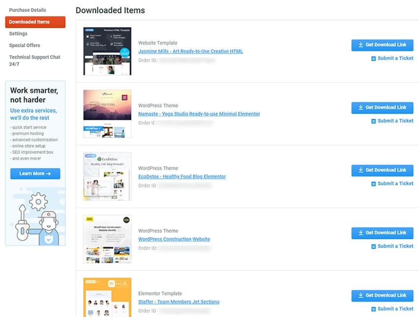 how to download items one subscription