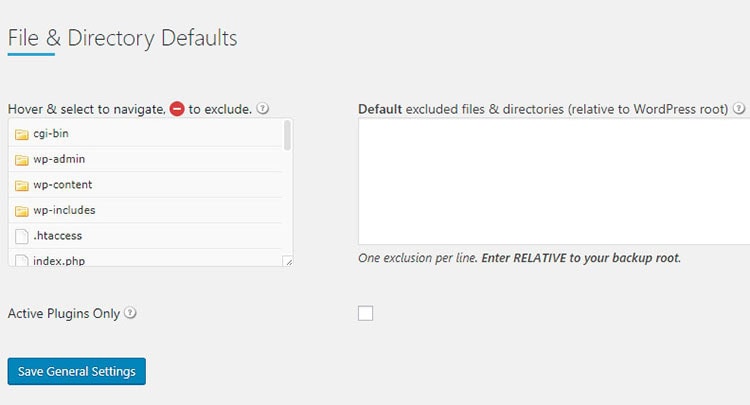 exclude file directories backup