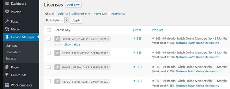 License Manager for WooCommerce