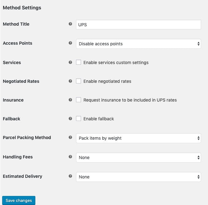 UPS Shipping Live Rates and Access Points wordpress