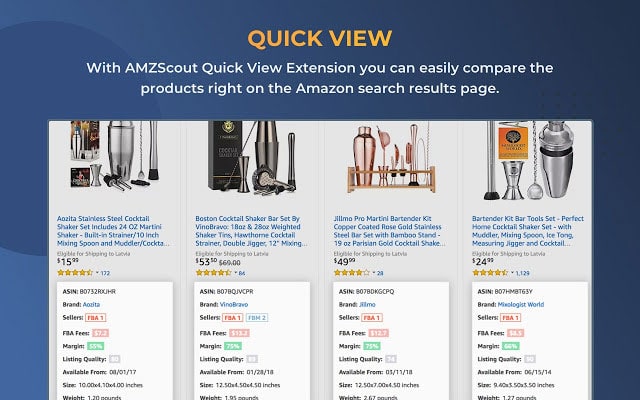 amazon quick view by amzscout