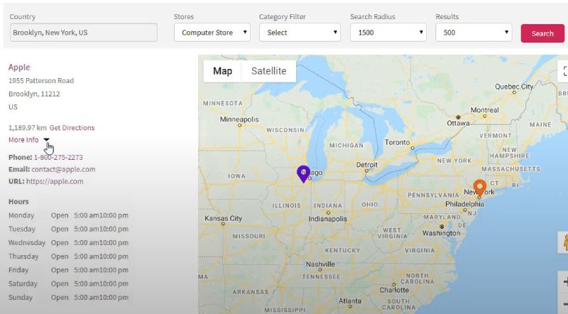 Store Finder for WooCommerce plugin is accurate, user-friendly and highly responsive. 