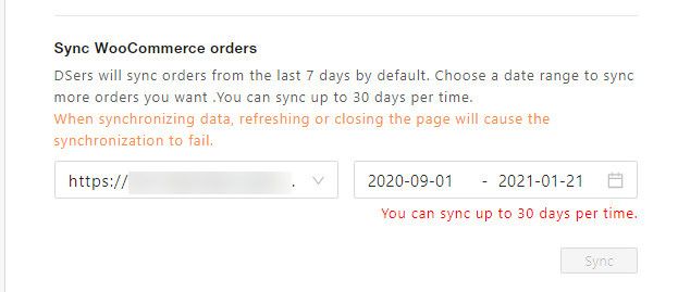 Sync WooCommerce orders with DSers.