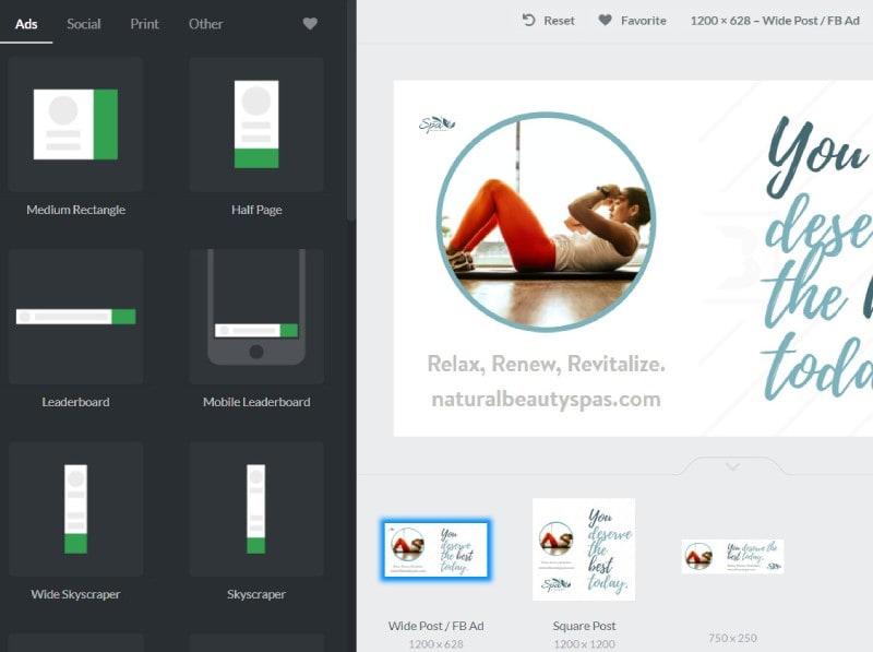 RelayThat ad presets.