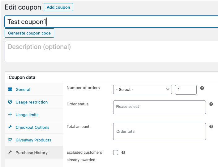 Allow coupons based on people’s purchase history.