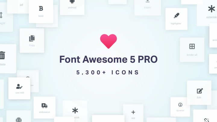 Elementor Font Awesome SVG icons.