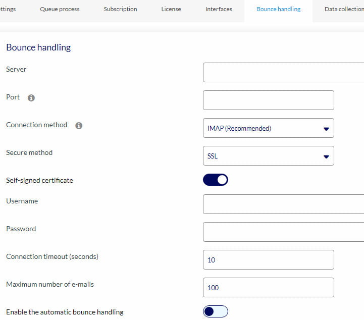 AcyMailing bounce handling.