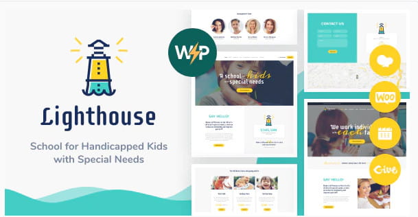 WordPress theme for school for kids with disabilities and special needs. 