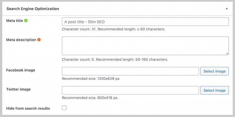 Slim SEO content optimization.