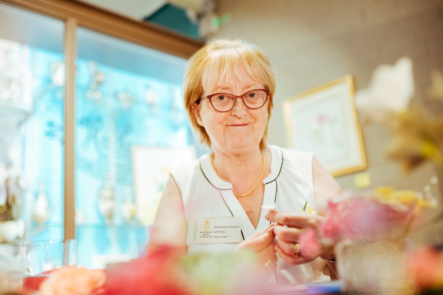 Avril Pulley former Royal Worcester flower modeller