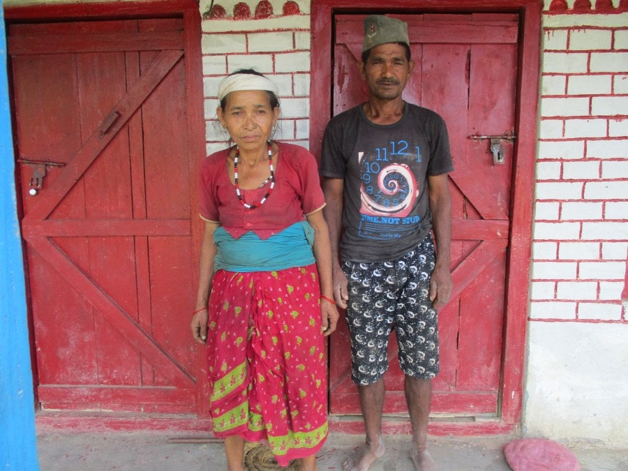 Rupkali with her husband.