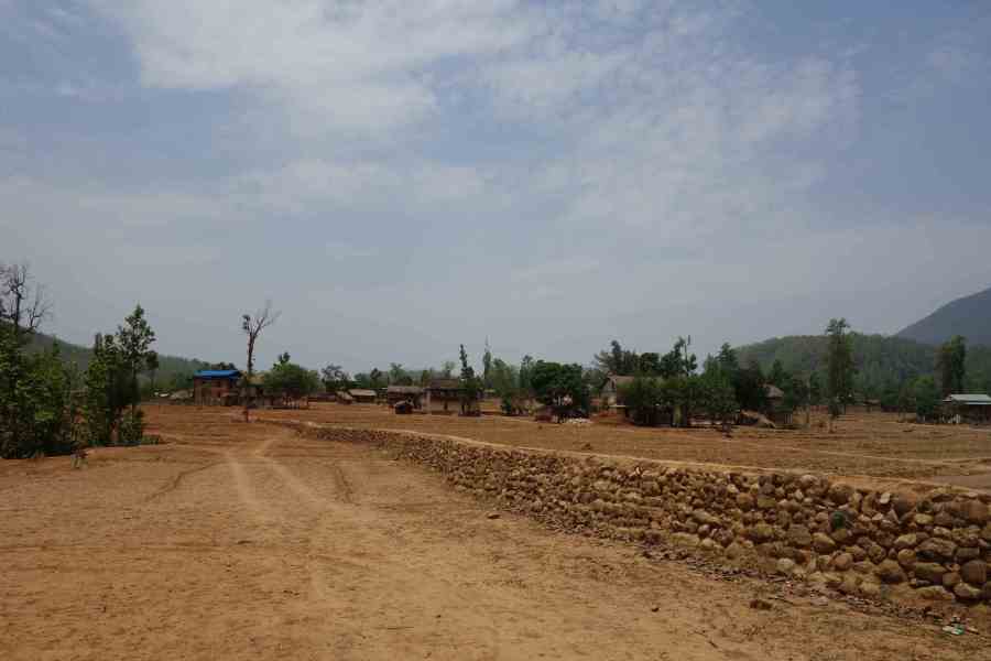 Dry barren fields of Saneghari