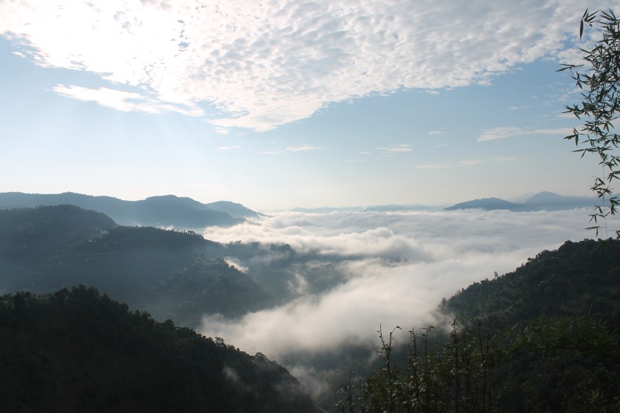 View from Ishwori Secondary School over the Gulmi mountain region.