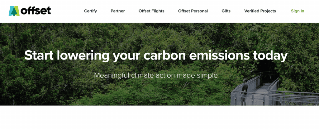 Screenshot of the Offset Alliance front page