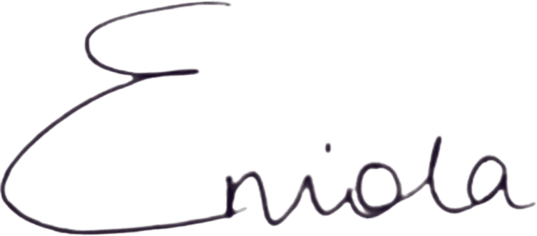 Illustration of a signature for Eniola