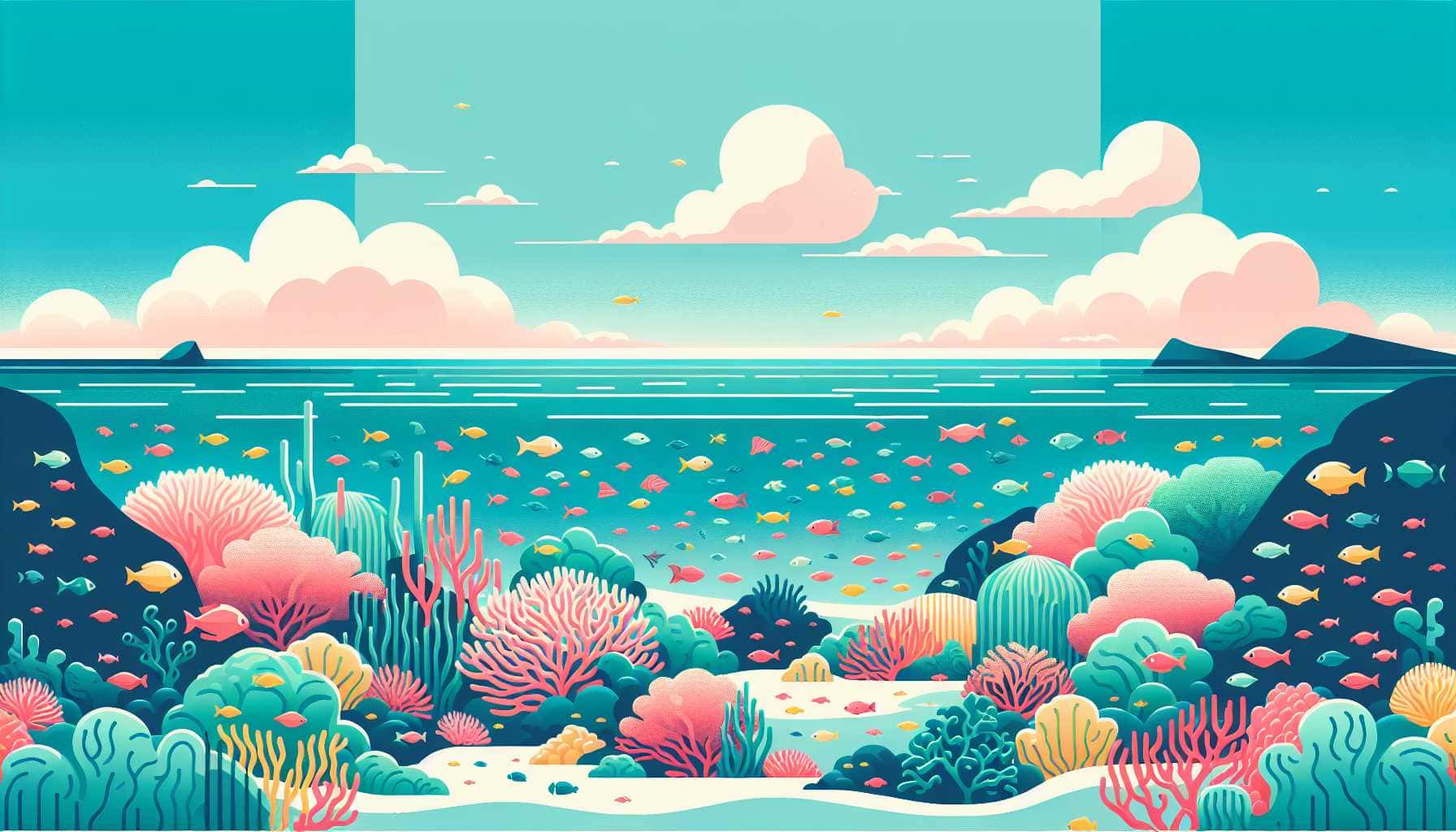 Illustration of dynamic seascape