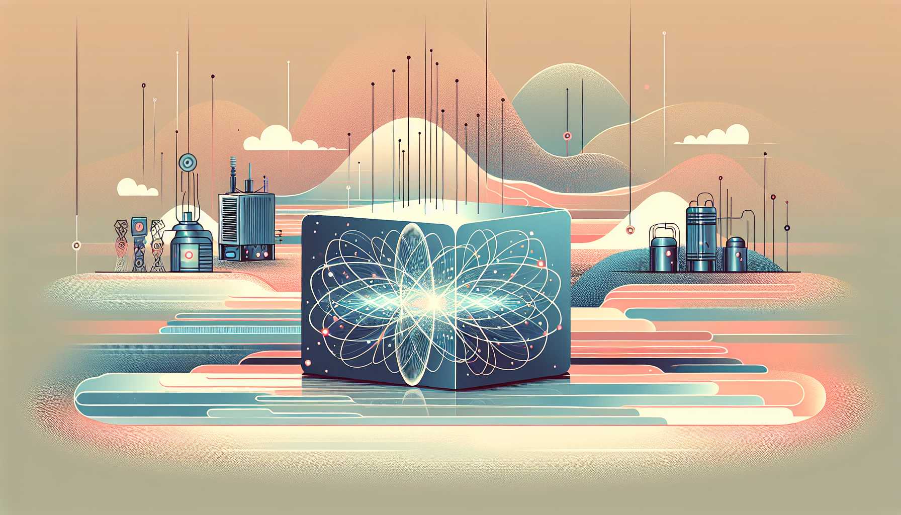 Illustration of quantum computing concept
