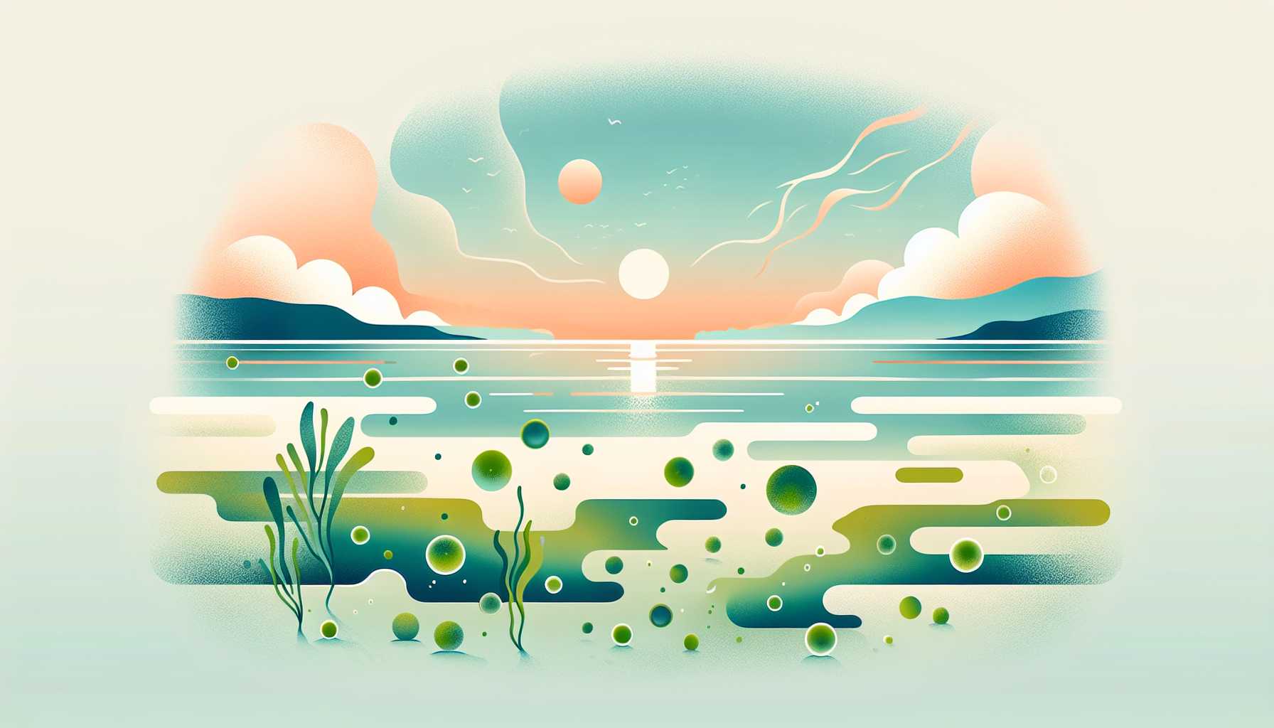 Illustration of revived microalgae