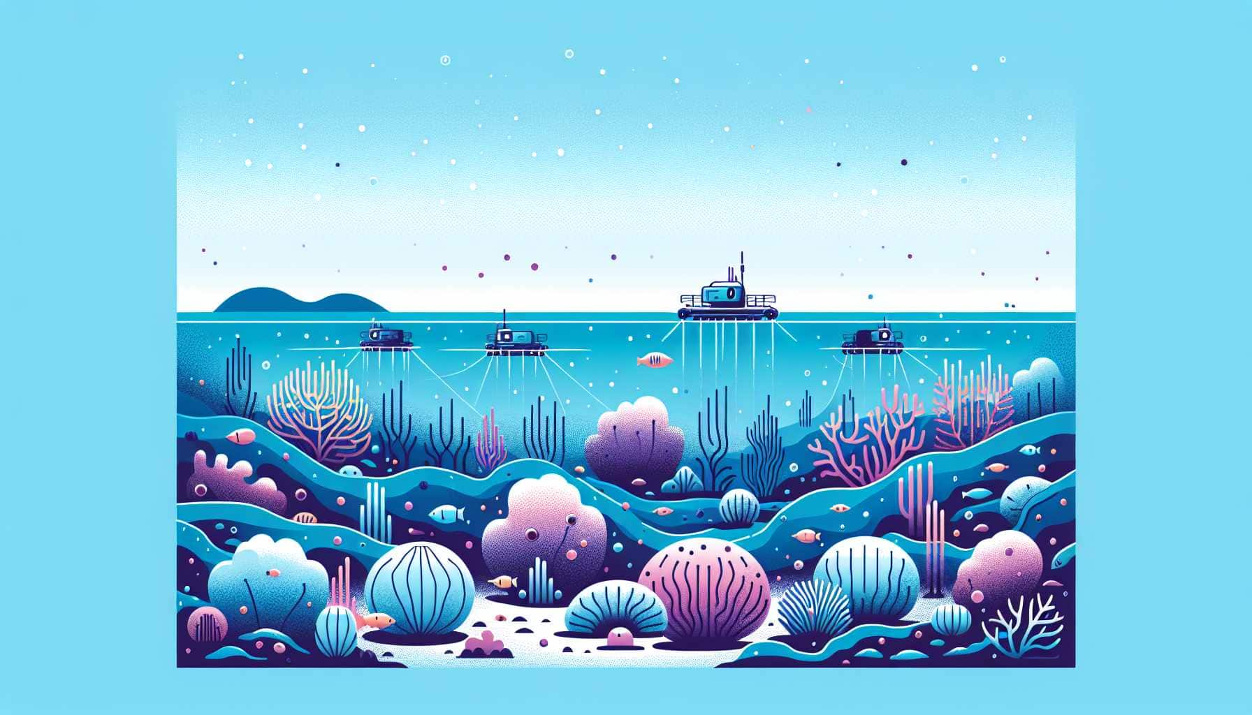 Illustration of coral restoration project