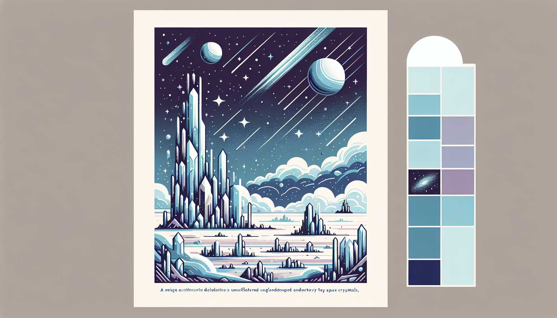 Illustration of crystalline structures in space