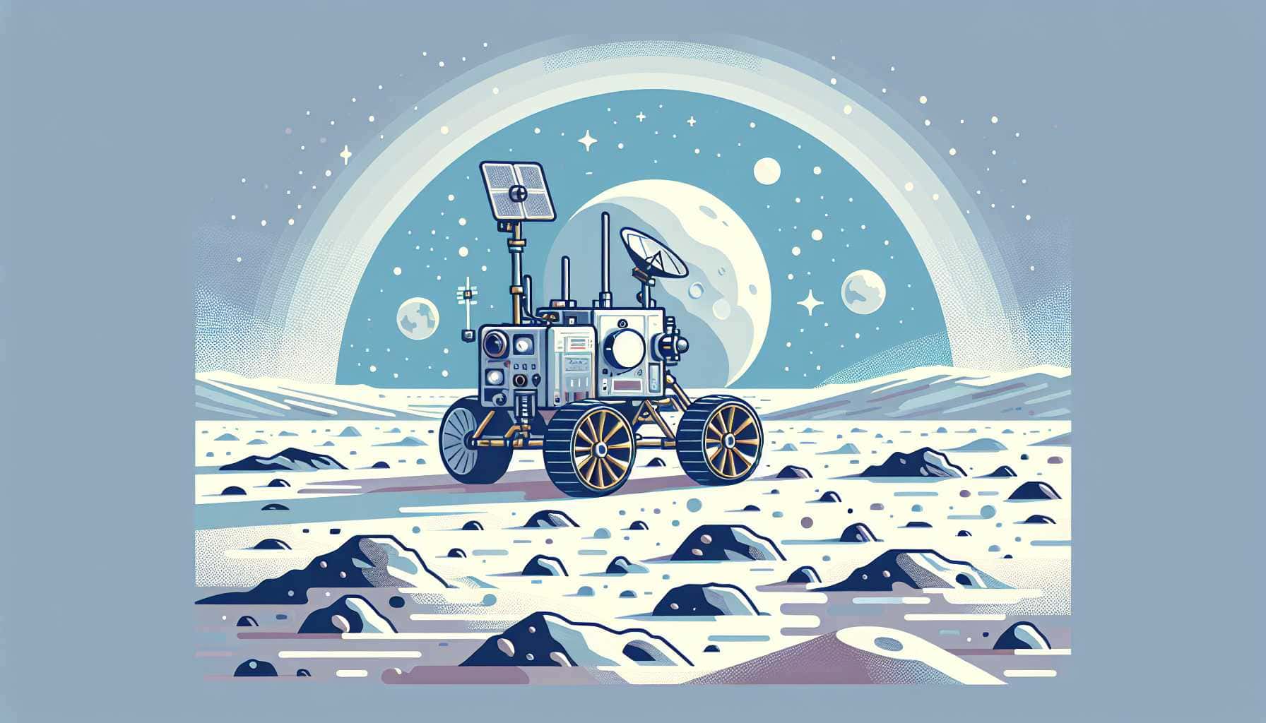 Illustration of NASA's Lunar Terrain Vehicle