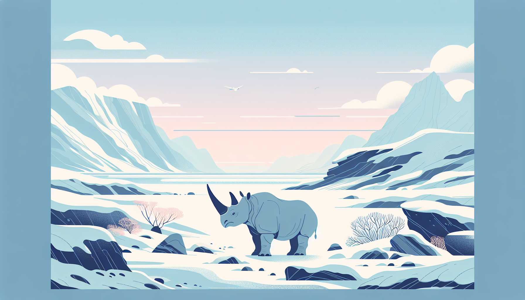 Illustration of a prehistoric rhino