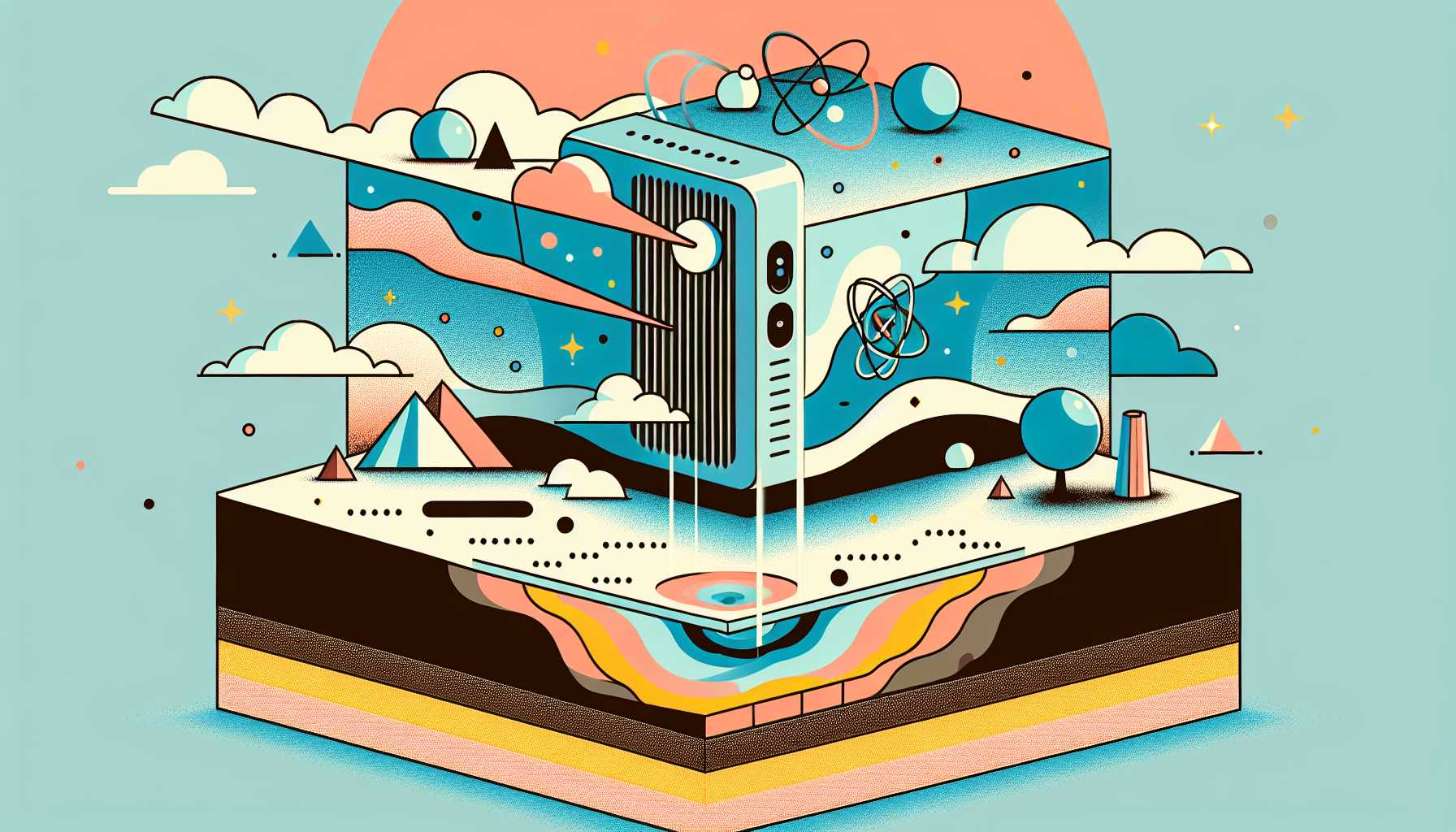 Illustration of quantum gravity sensor