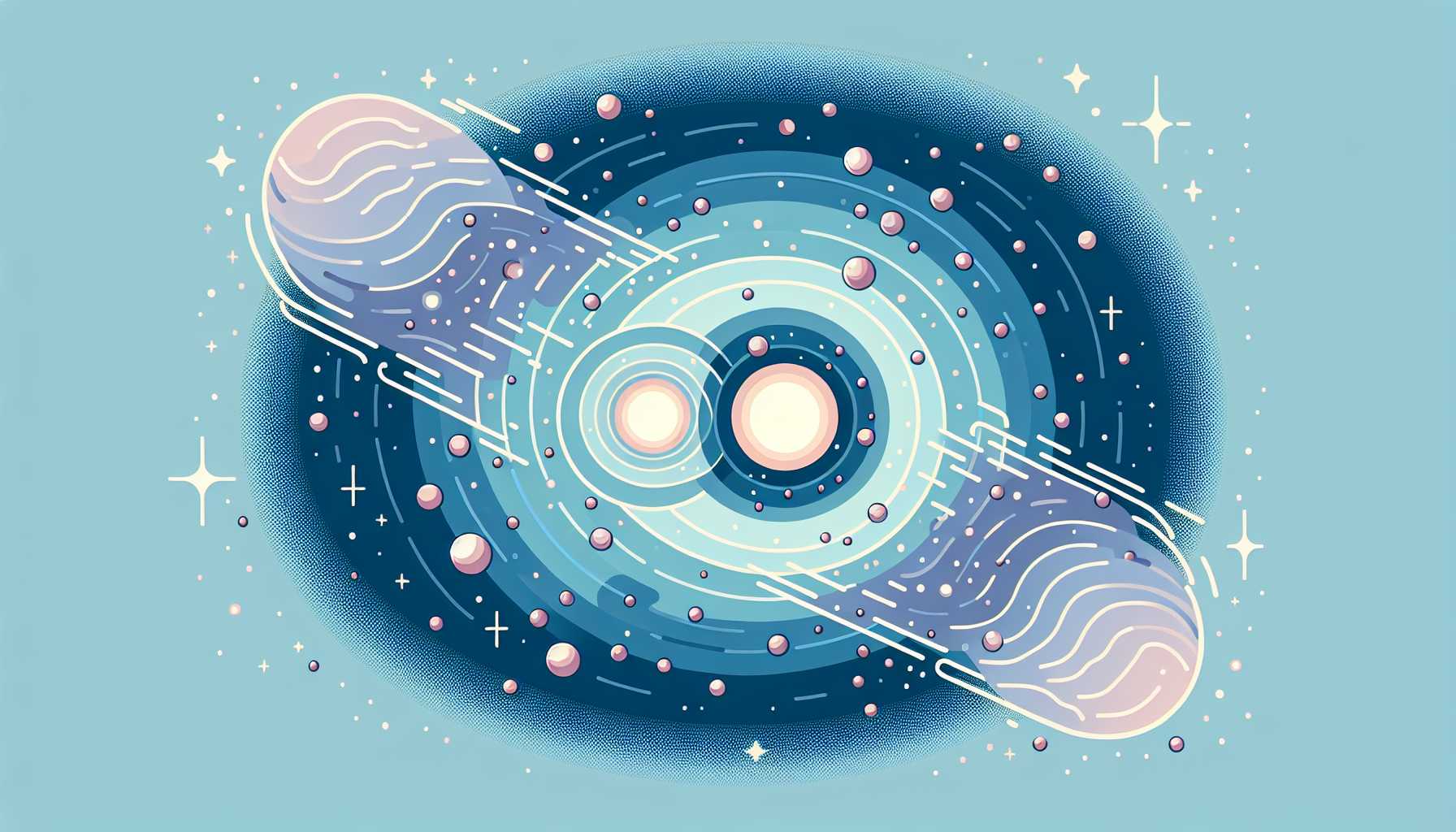 Illustration of young stars with pebbles