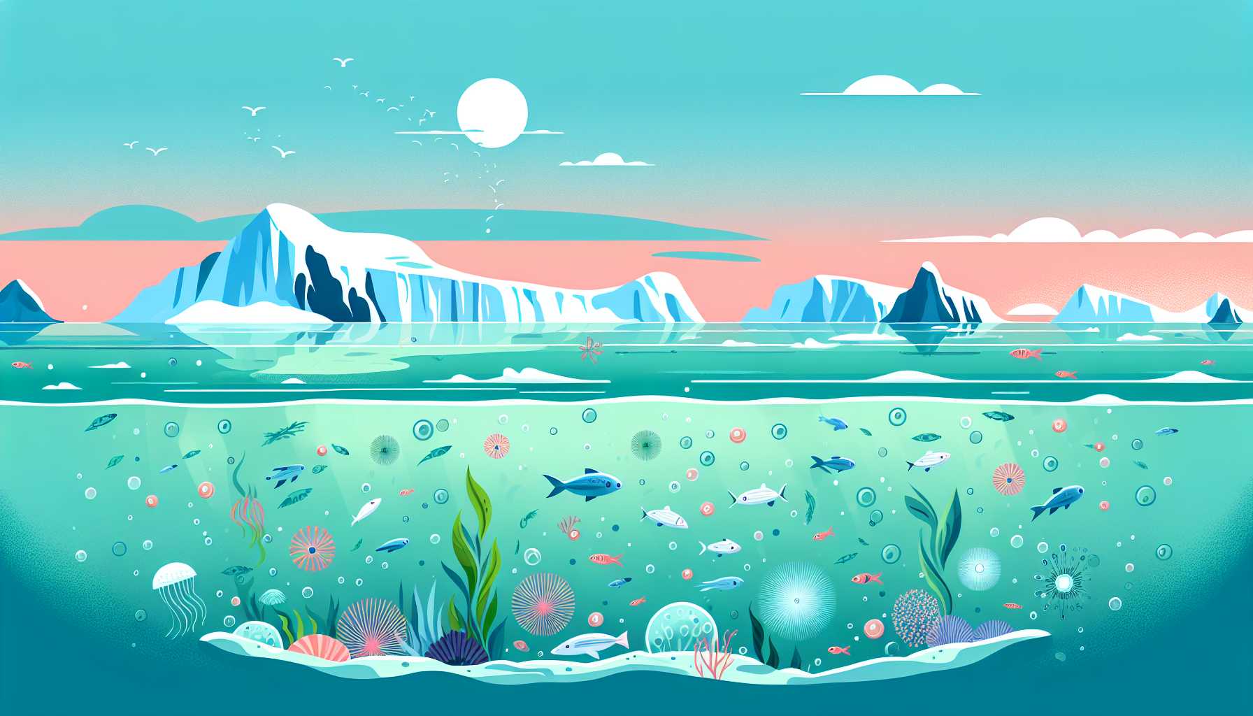 Illustration of vibrant marine ecosystem