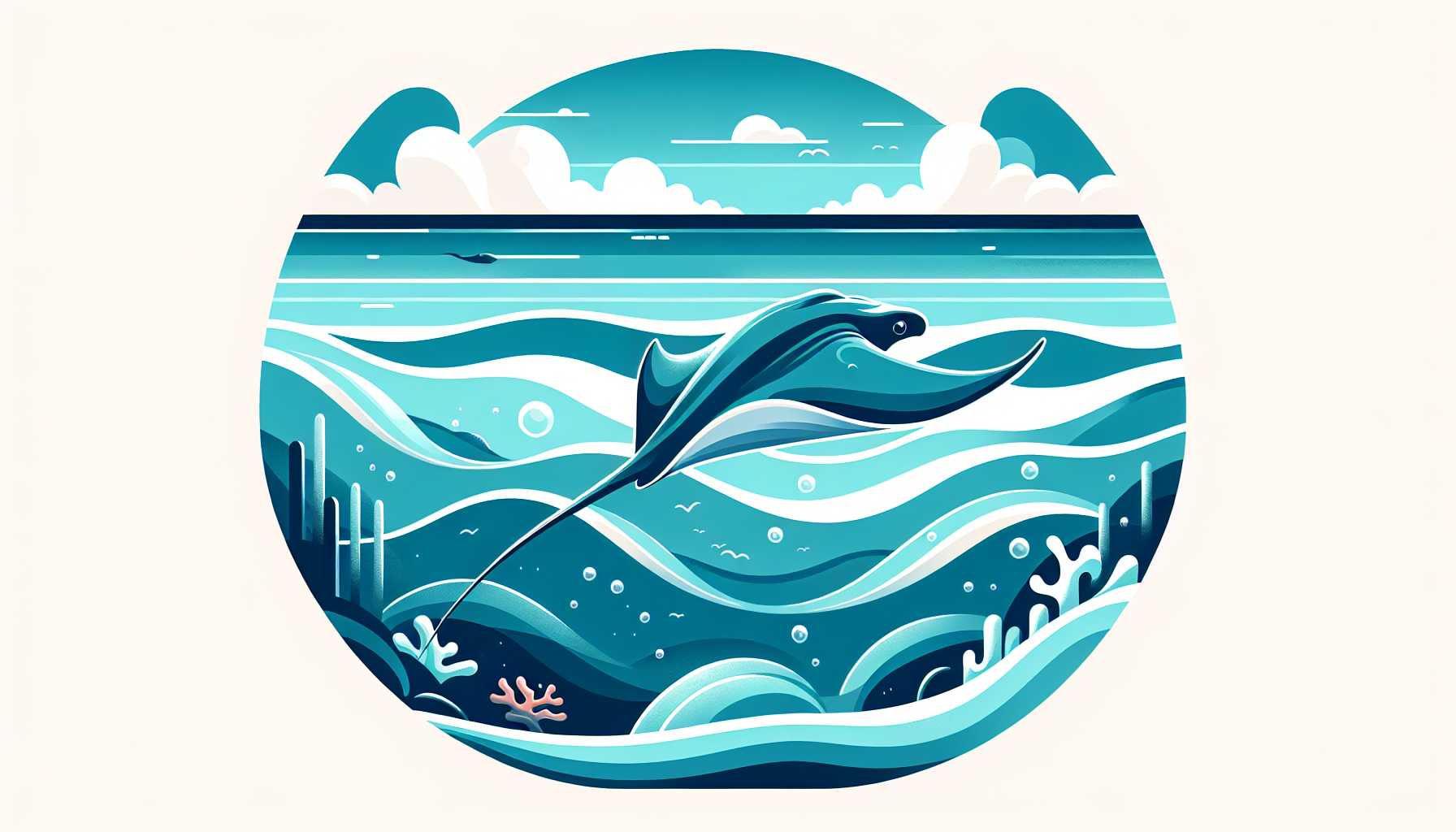 Illustration of a manta ray