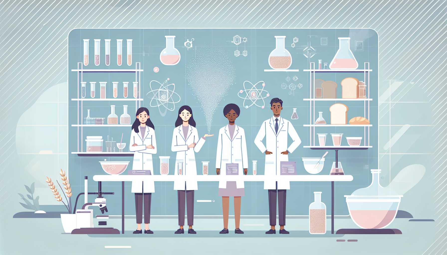 Illustration of scientists in lab