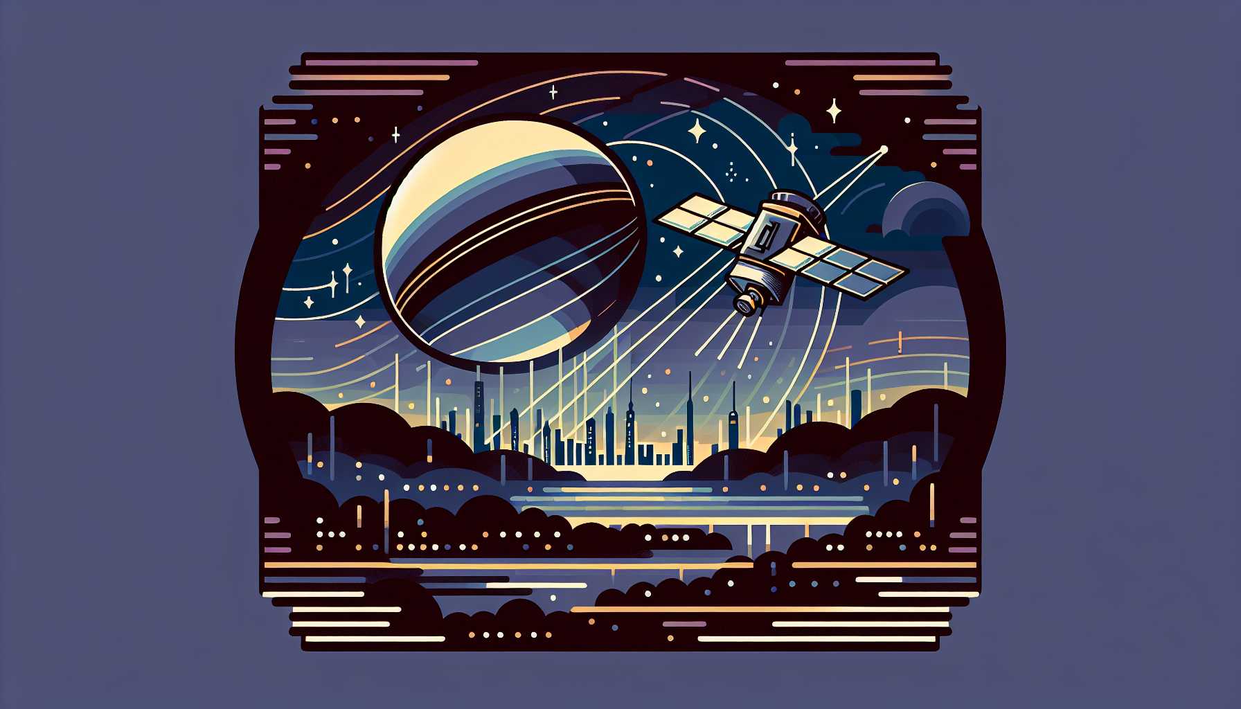 Illustration of a student-built satellite