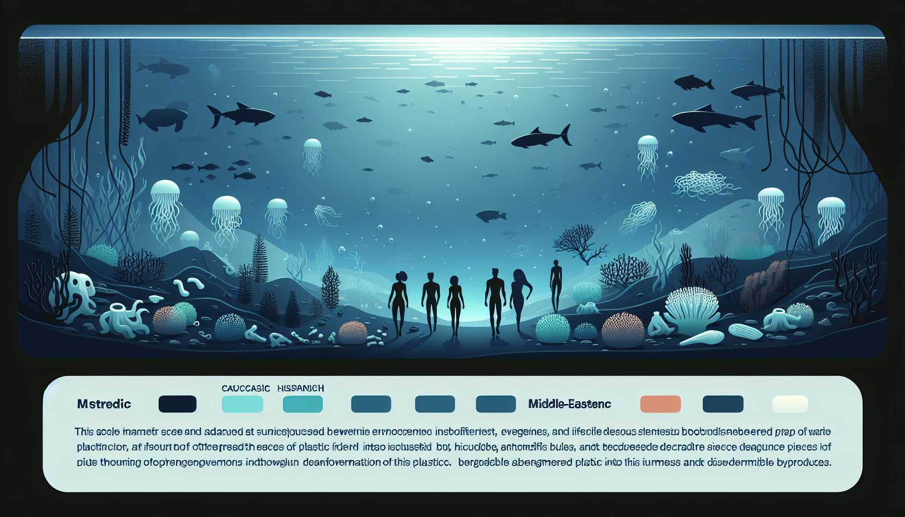 Illustration of deep-sea microbes